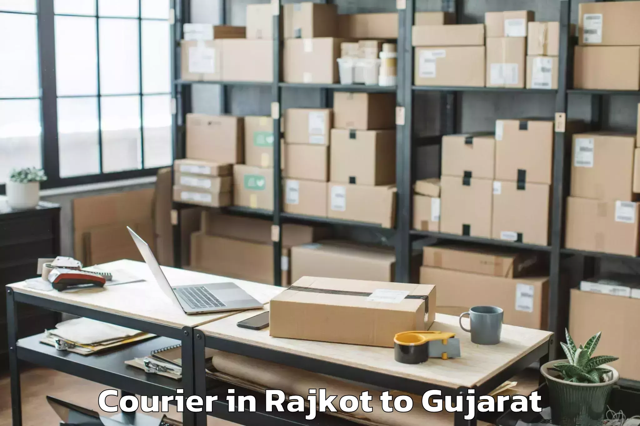 Leading Rajkot to Abhilashi University Ahmedabad Courier Provider